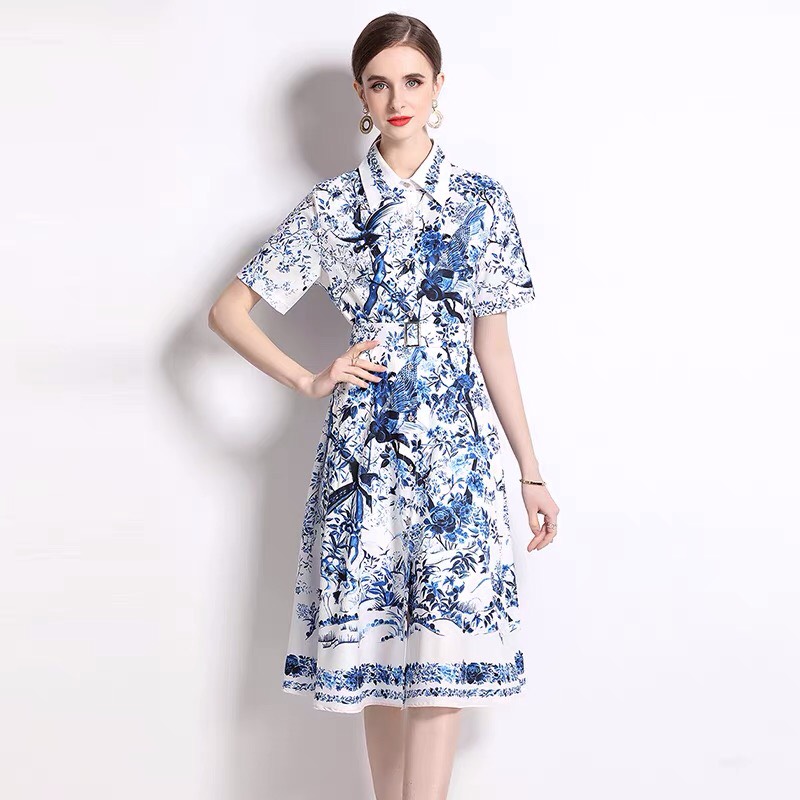 ĐẦM SƠ MI PHƯỢNG HOÀNG KÈM BELT D169